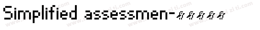 Simplified assessmen字体转换